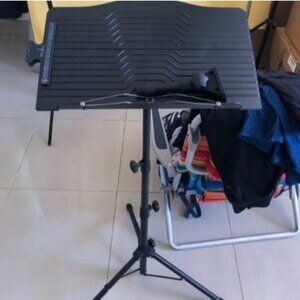 Sheet Music Stand with Light, DMS-1 Portable Metal Music Stand